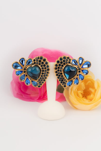 Boucles d'oreilles coeurs Yves Saint Laurent