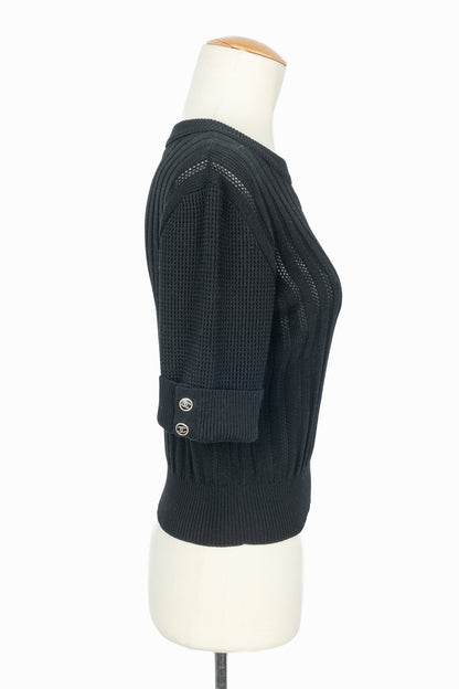 Haut en maille noire Chanel