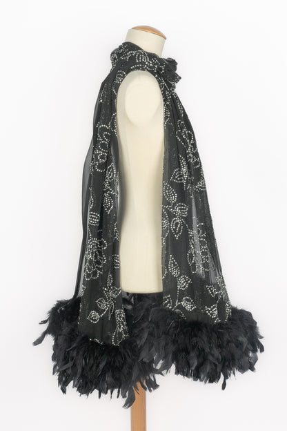 Etole en mousseline noire 1950's