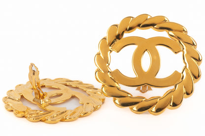 Boucles d'oreilles cc Chanel 1990's