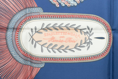 Foulard / Carré "Epaulettes de Gala" double face Hermès