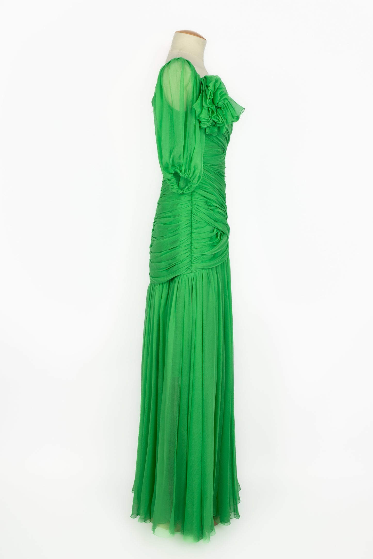 Robe en soie Nina Ricci Haute Couture 