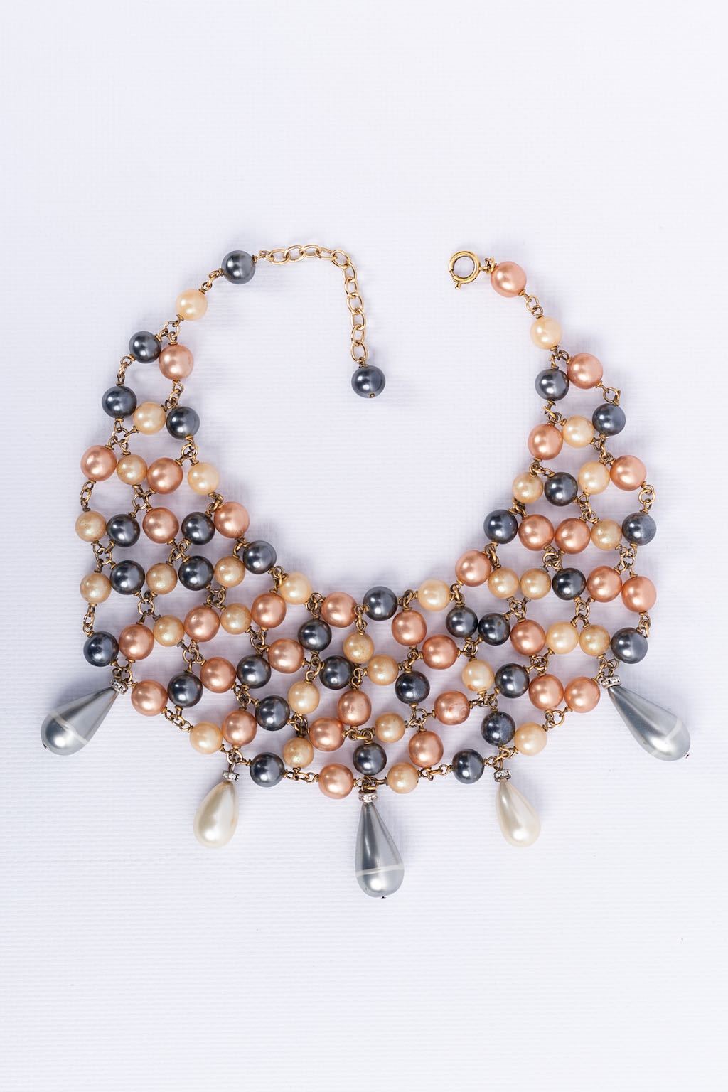 Collier de perles multicolores Chanel