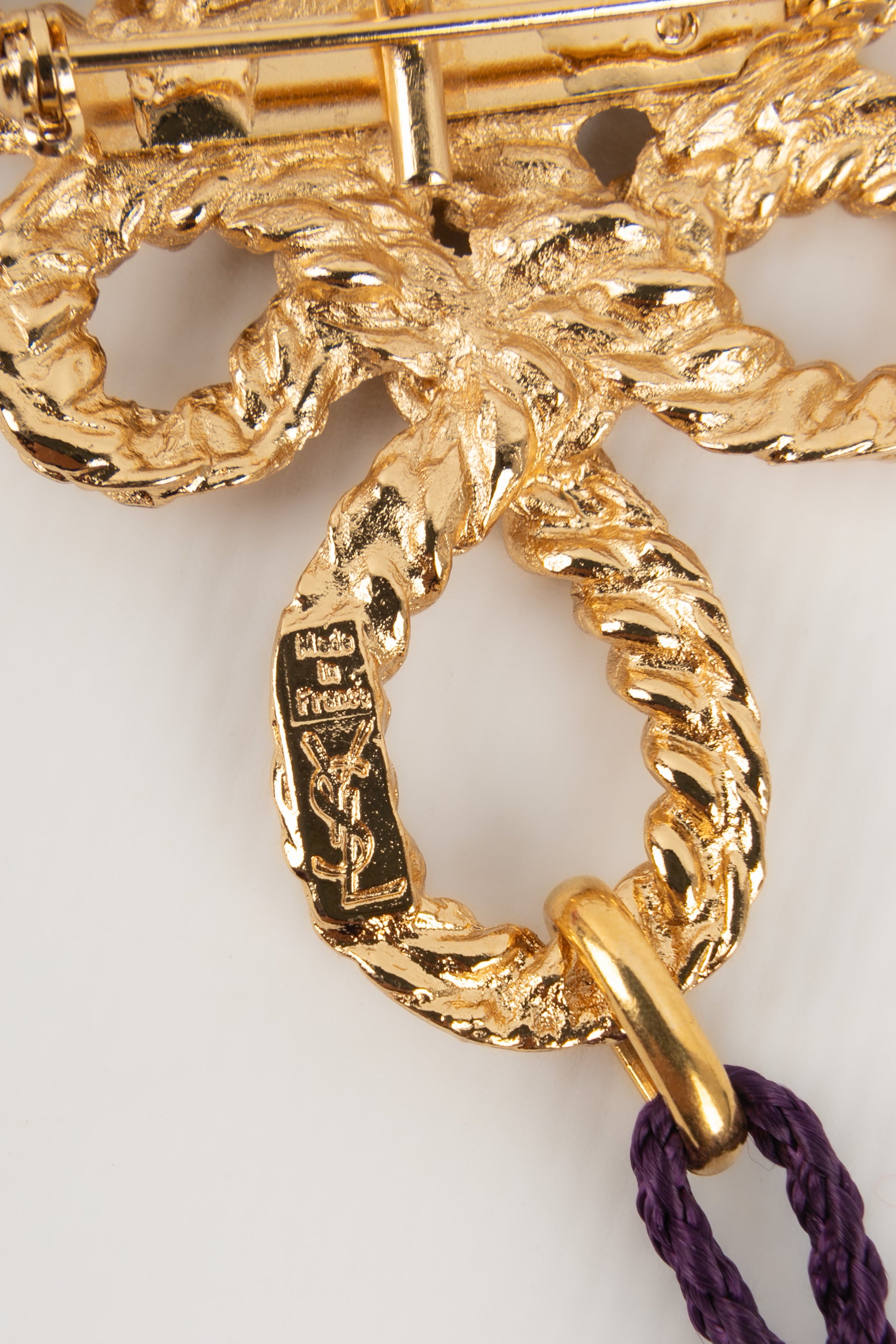 Broche pendentif Yves Saint Laurent Printemps 1993