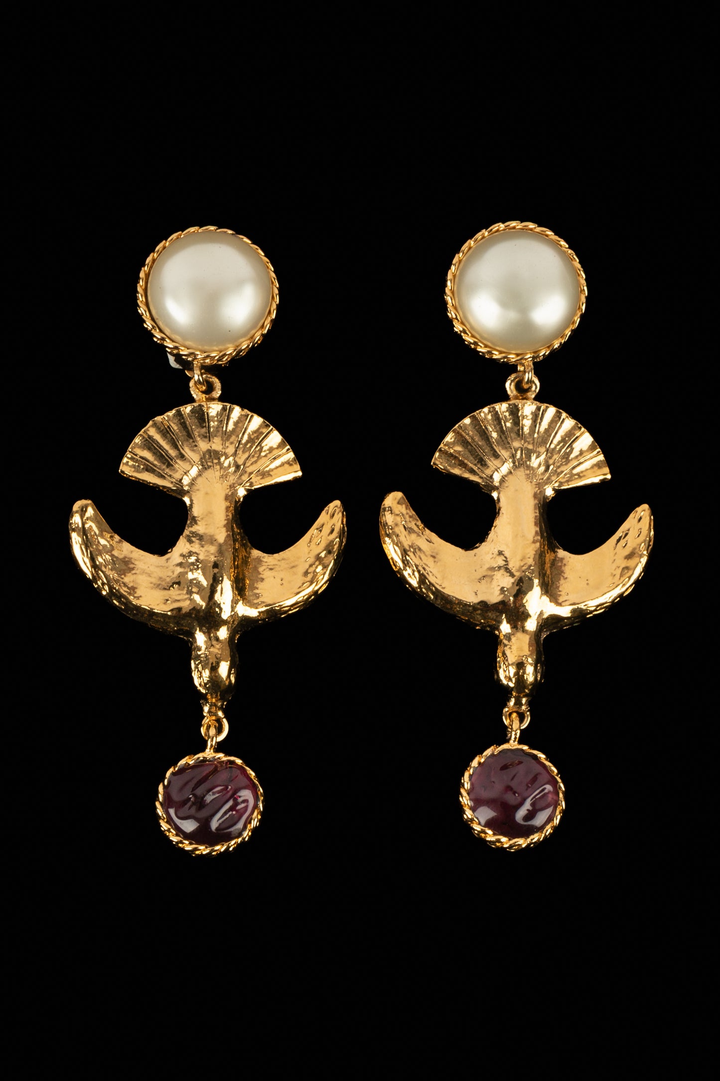 Boucles d'oreilles Chanel Haute Couture 1970's