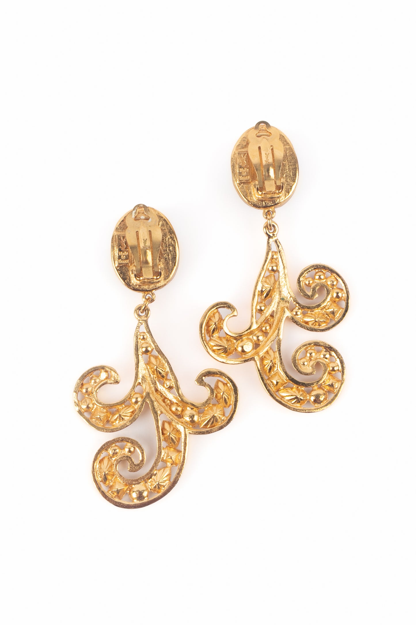 Boucles d'oreilles strass Yves Saint Laurent