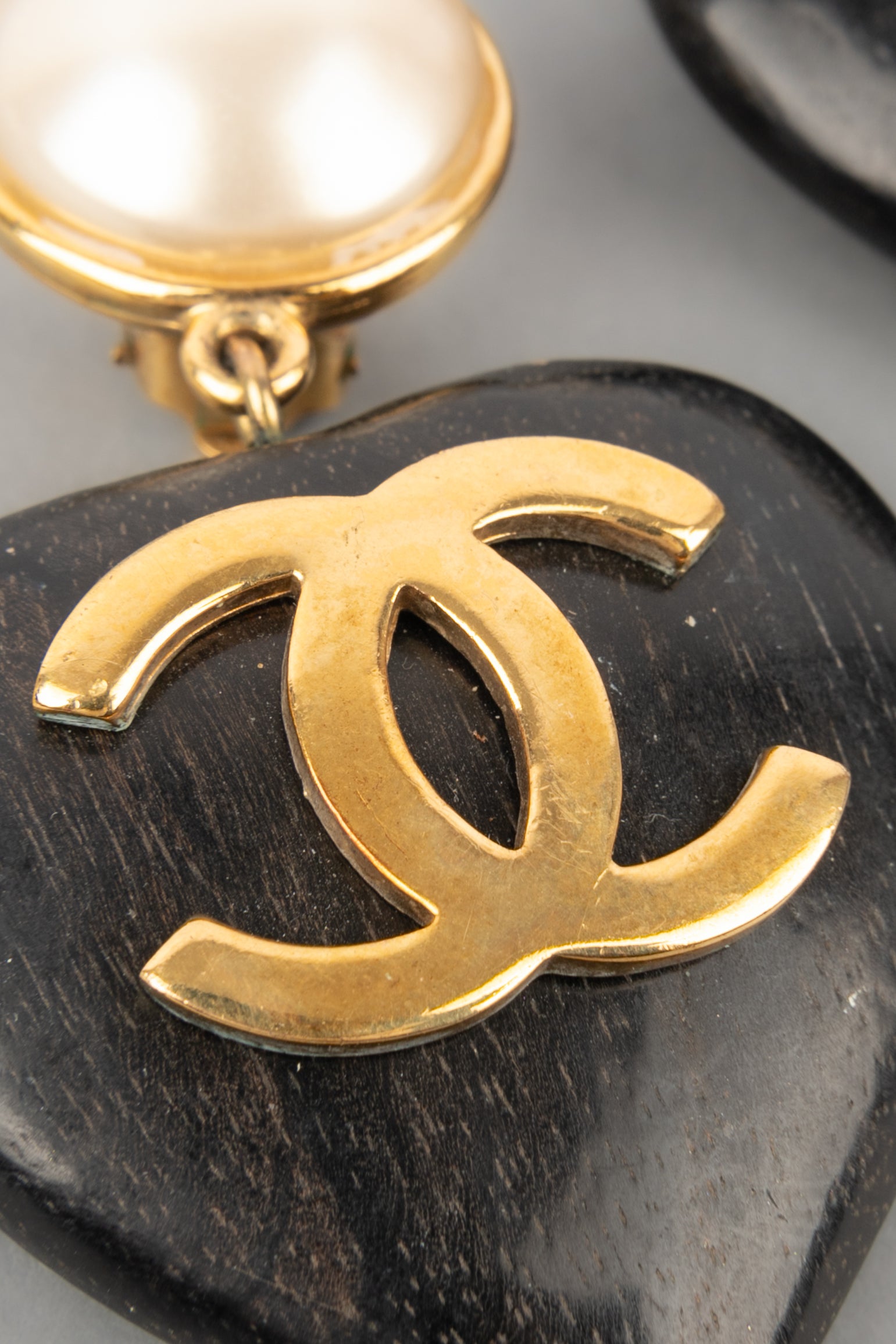 Boucles d'oreilles coeur Chanel 1992