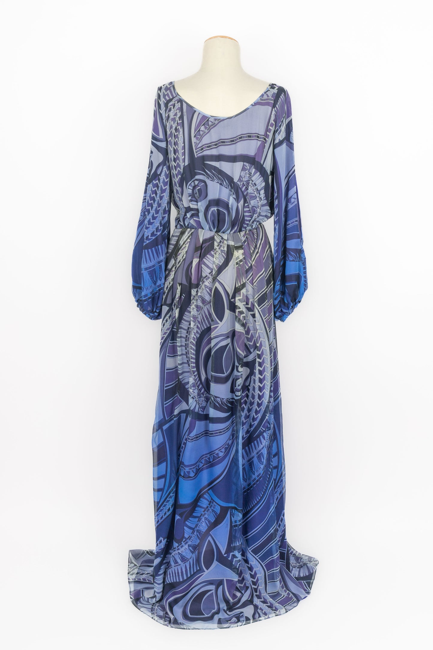 Robe en soie bleue Emilio Pucci
