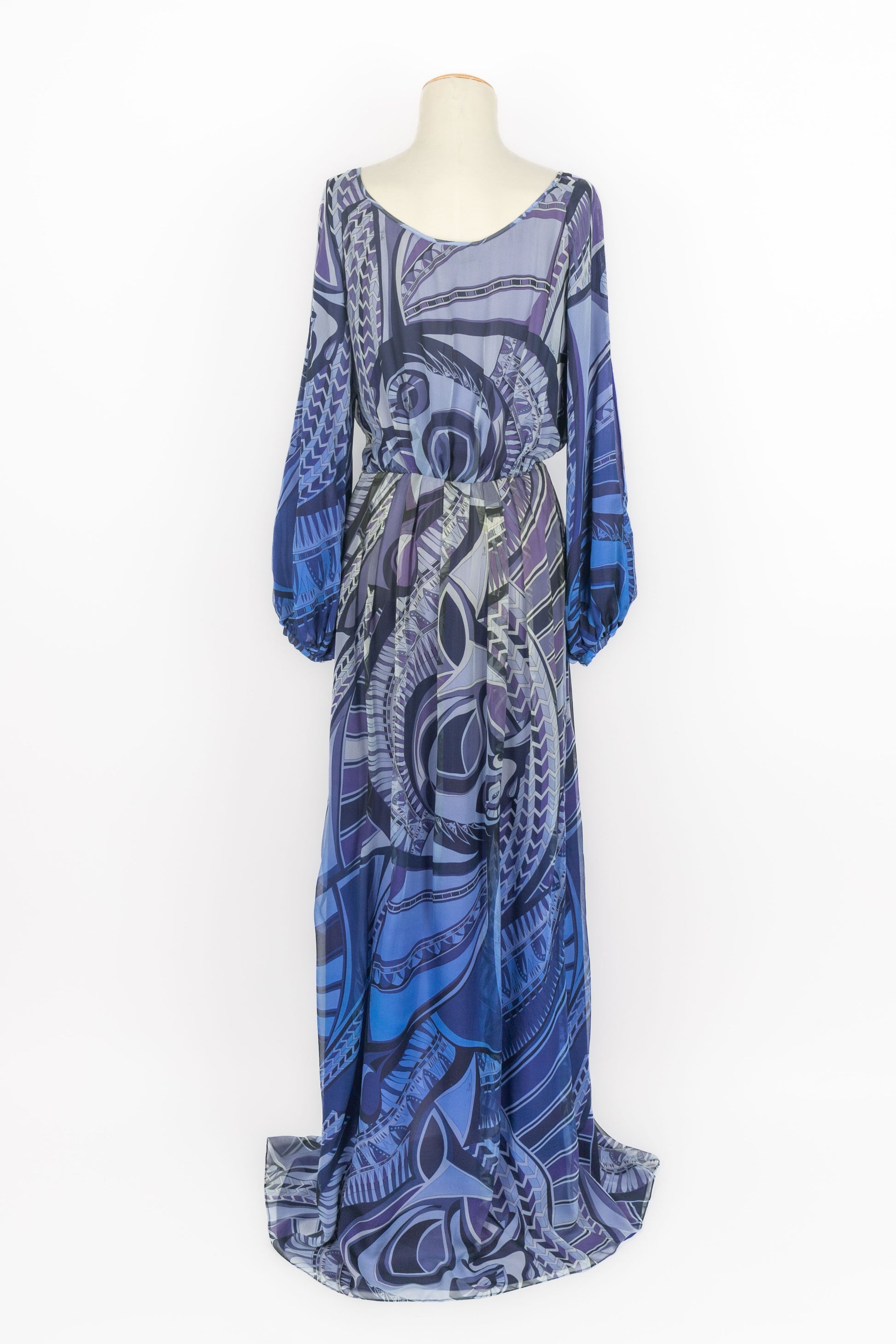 Robe en soie bleue Emilio Pucci