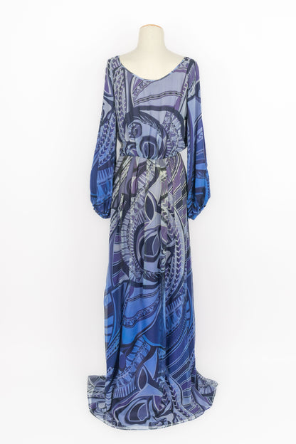 Robe en soie bleue Emilio Pucci