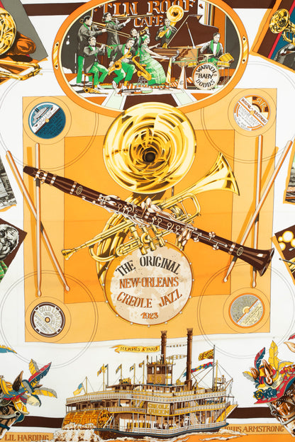 Foulard / Carré "The original New-Orléans créole Jazz 1923" Hermès