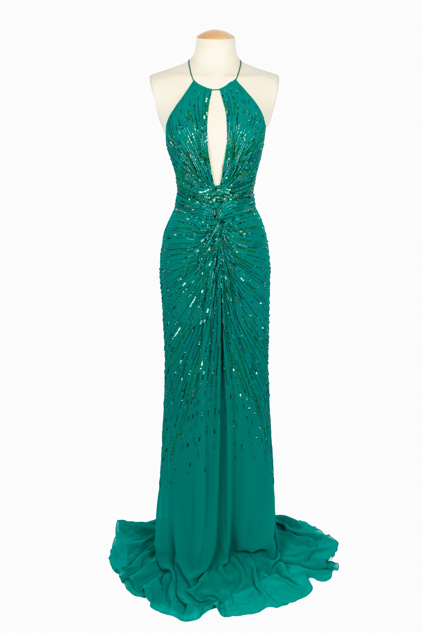 Robe en soie perlée Roberto Cavalli