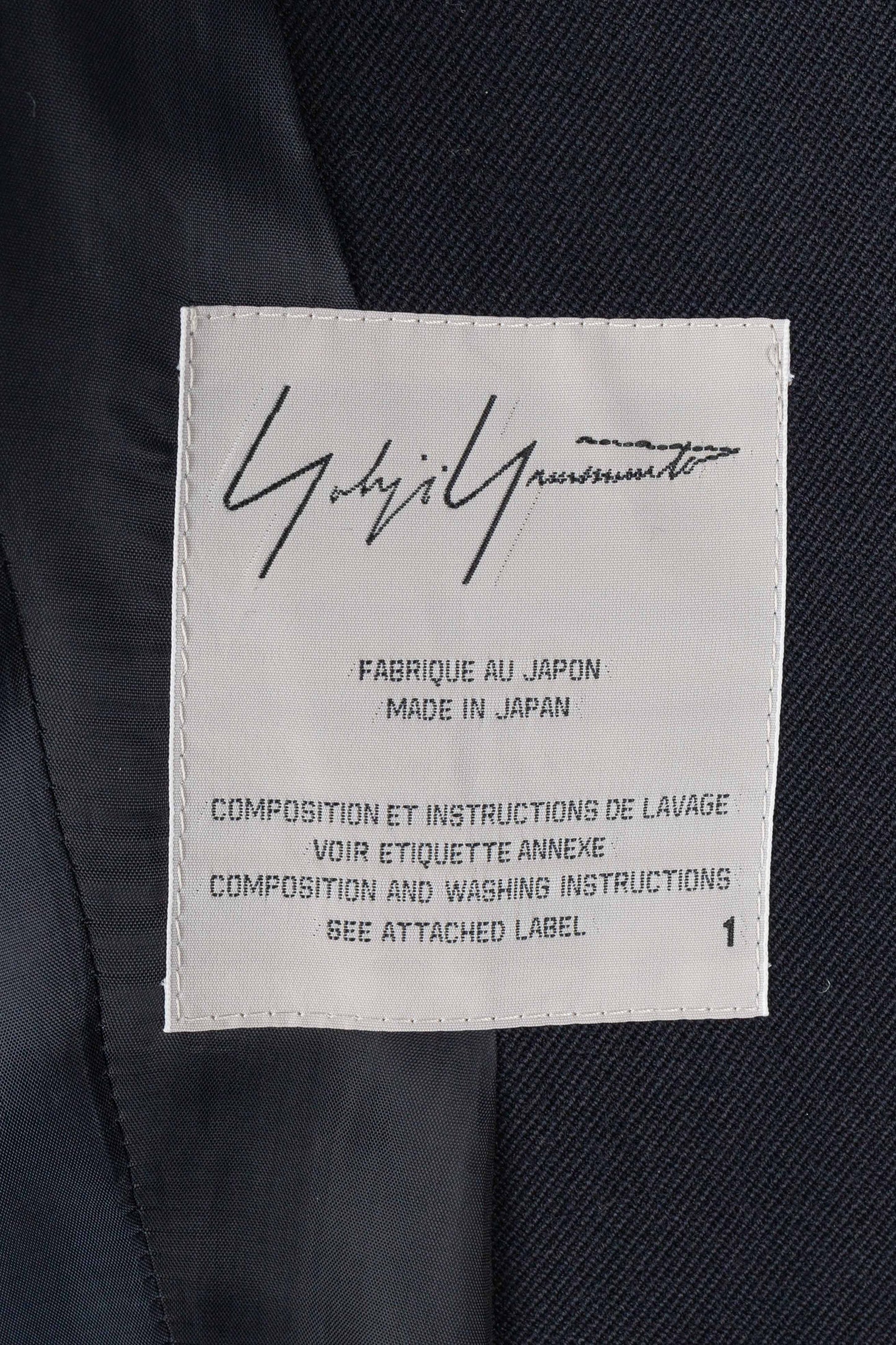 Veste Yohji Yamamoto Hiver 2006