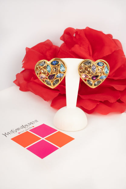 Boucles d'oreilles coeur Yves Saint Laurent