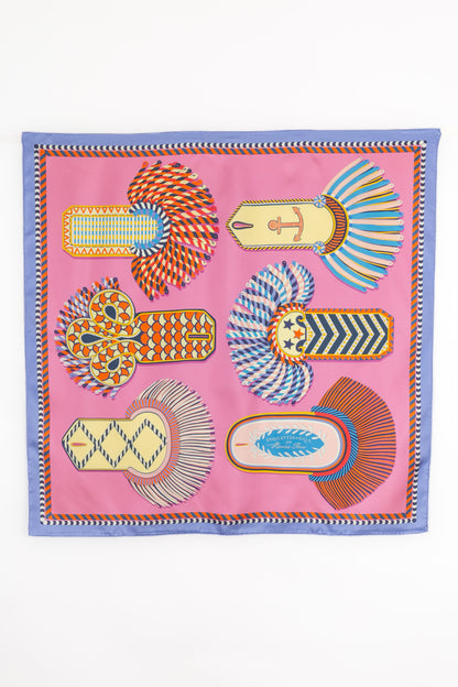 Foulard / Carré "Epaulettes de Gala" double face Hermès
