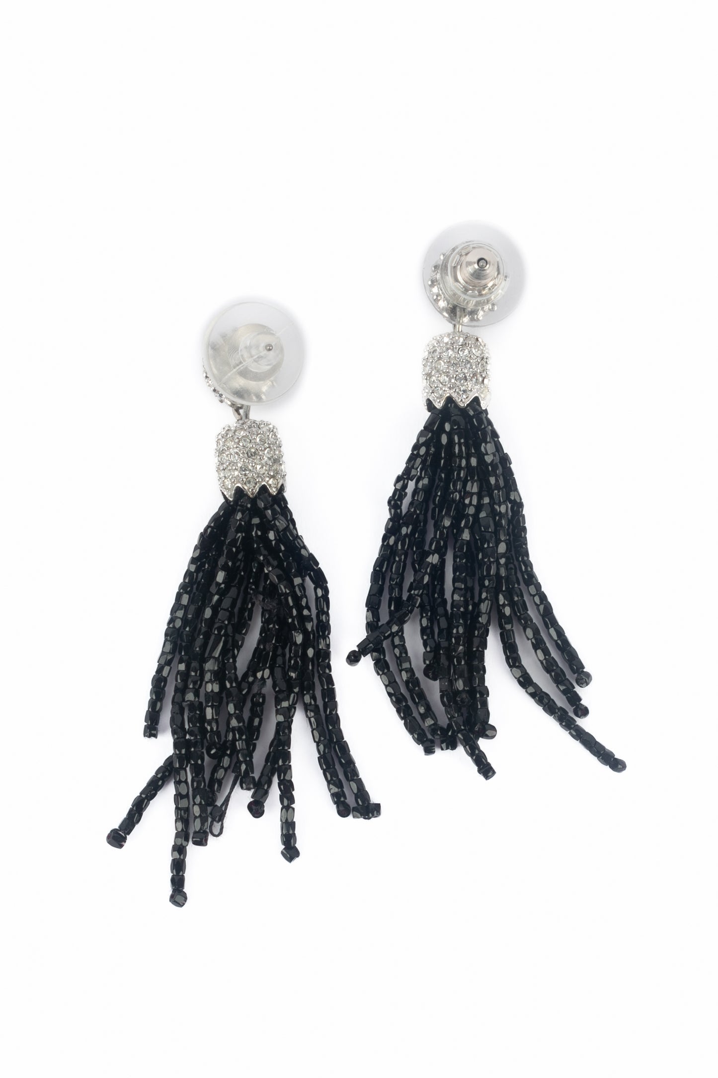 Boucles d'oreilles noires Dior