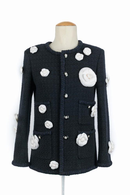 Veste "camélias" Chanel Hiver 2023