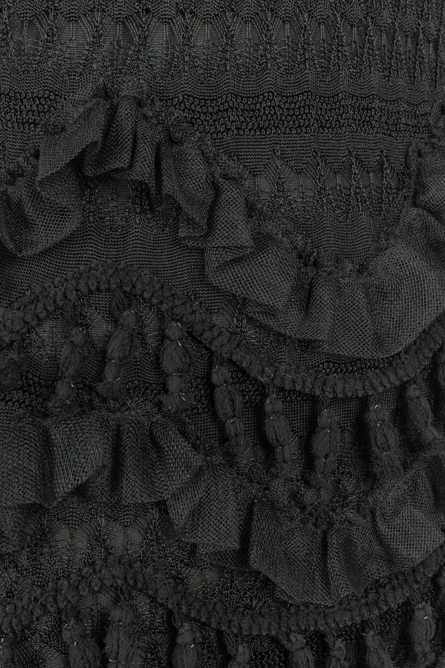 Robe en maille noire Galliano