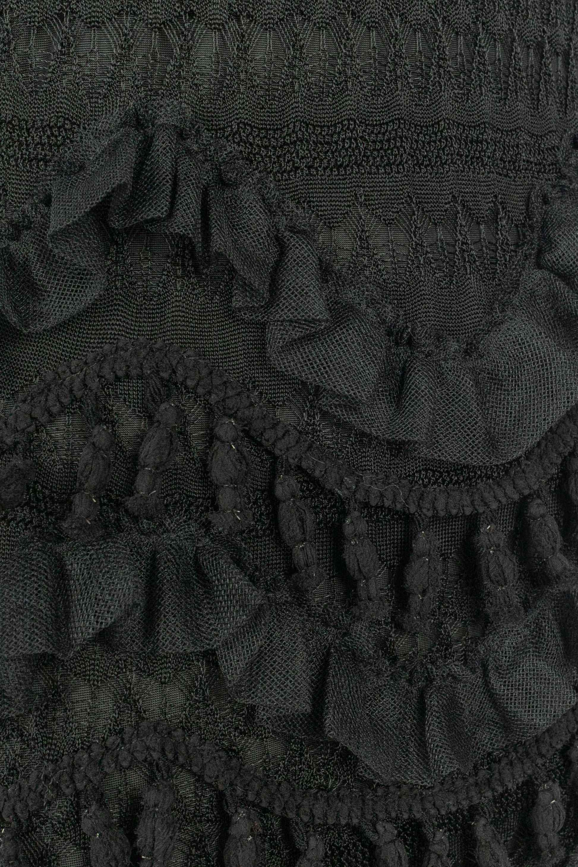 Robe en maille noire Galliano