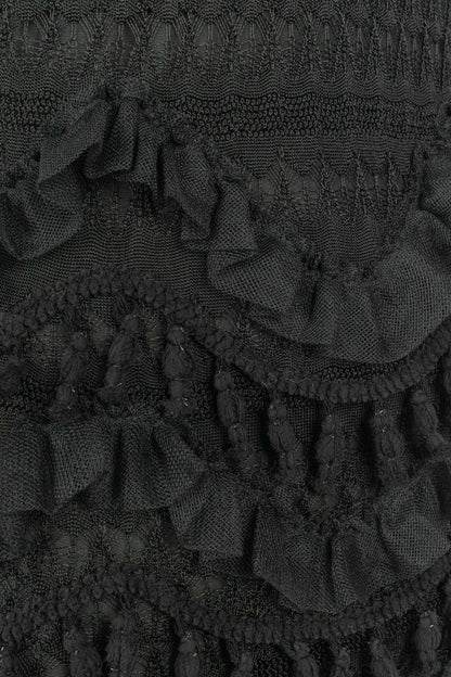 Robe en maille noire Galliano