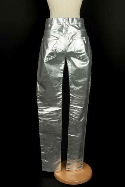 Pantalon argenté Céline