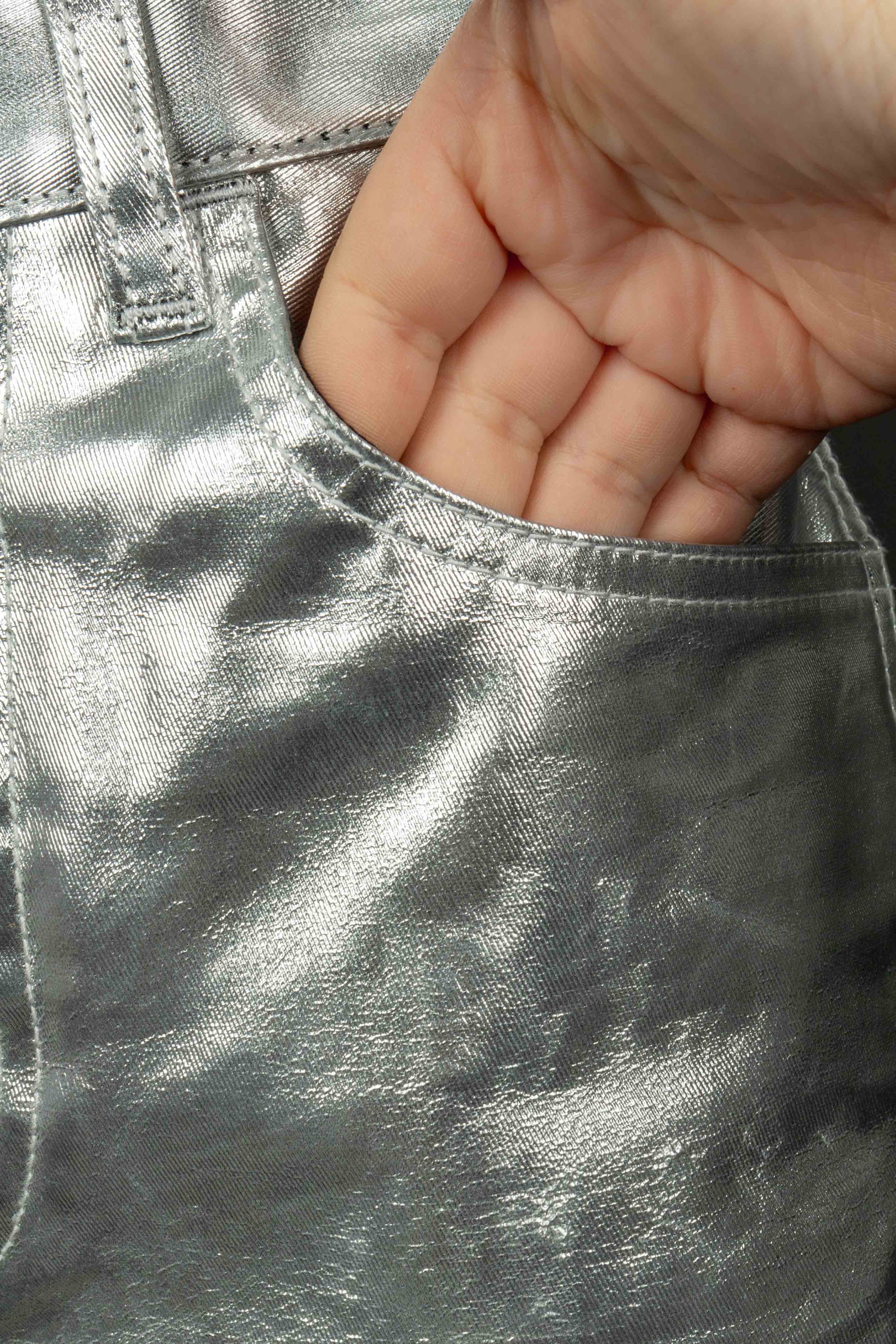 Pantalon argenté Céline