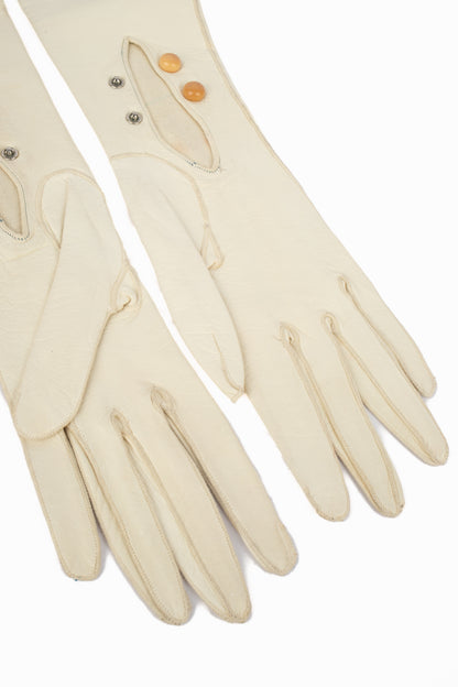 Longs gants vintage en cuir