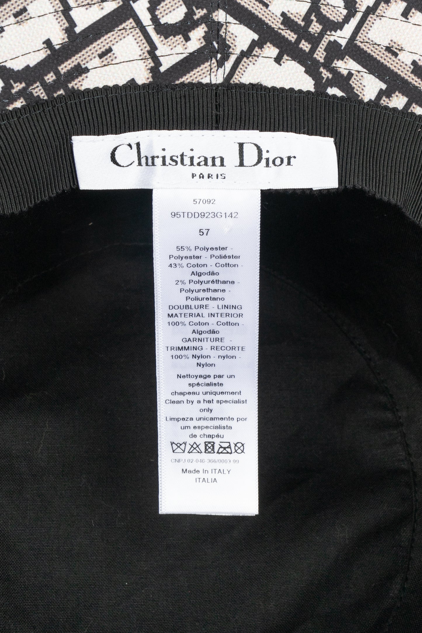 Chapeau Dior Automne 2019