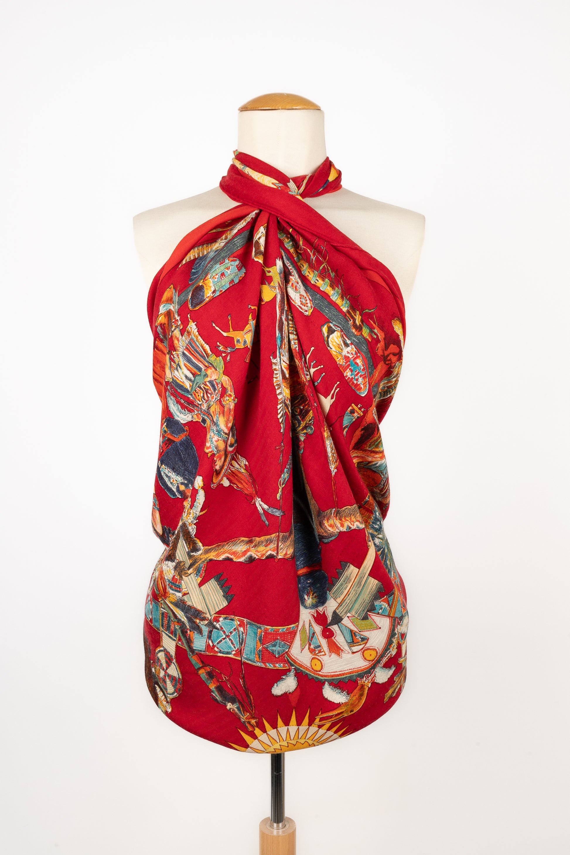 Étole "Les Danses des Indiens" Hermès