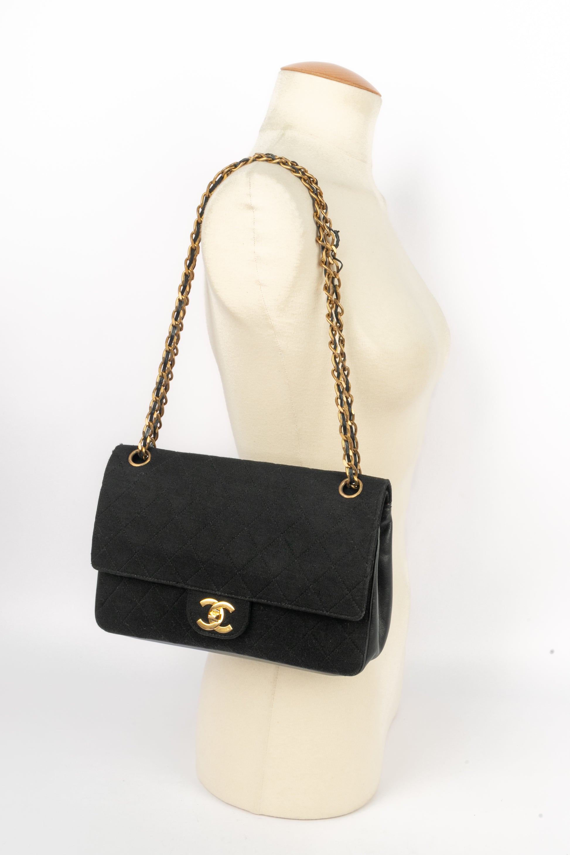 Sac classique en jersey Chanel 1970's