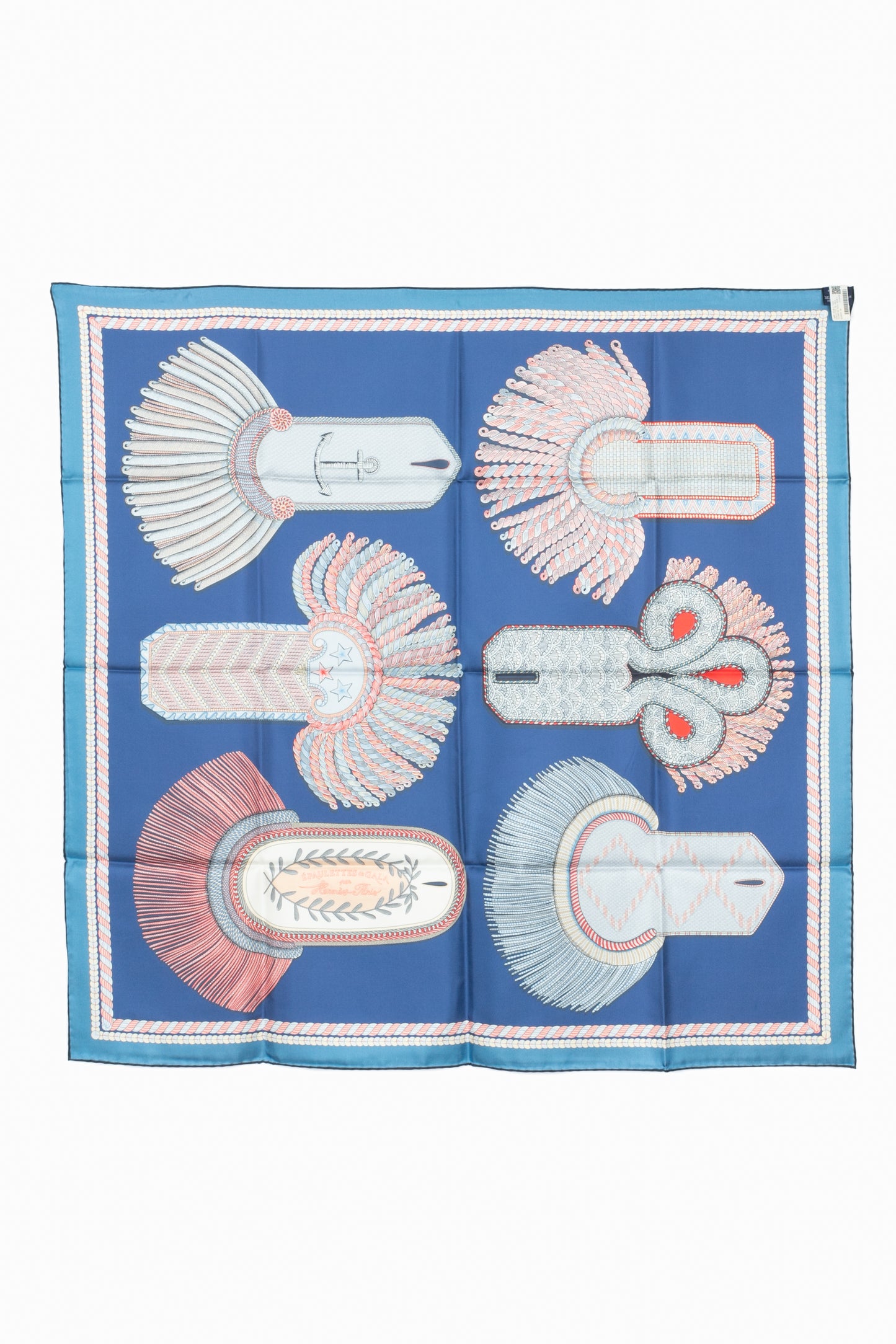 Foulard / Carré "Epaulettes de Gala" double face Hermès