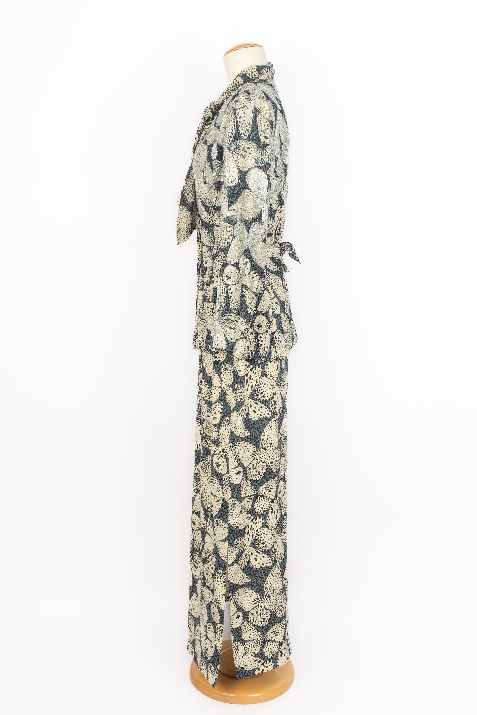 Ensemble en soie Hanae Mori Haute Couture 1985's