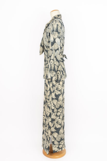 Ensemble en soie Hanae Mori Haute Couture 1985's