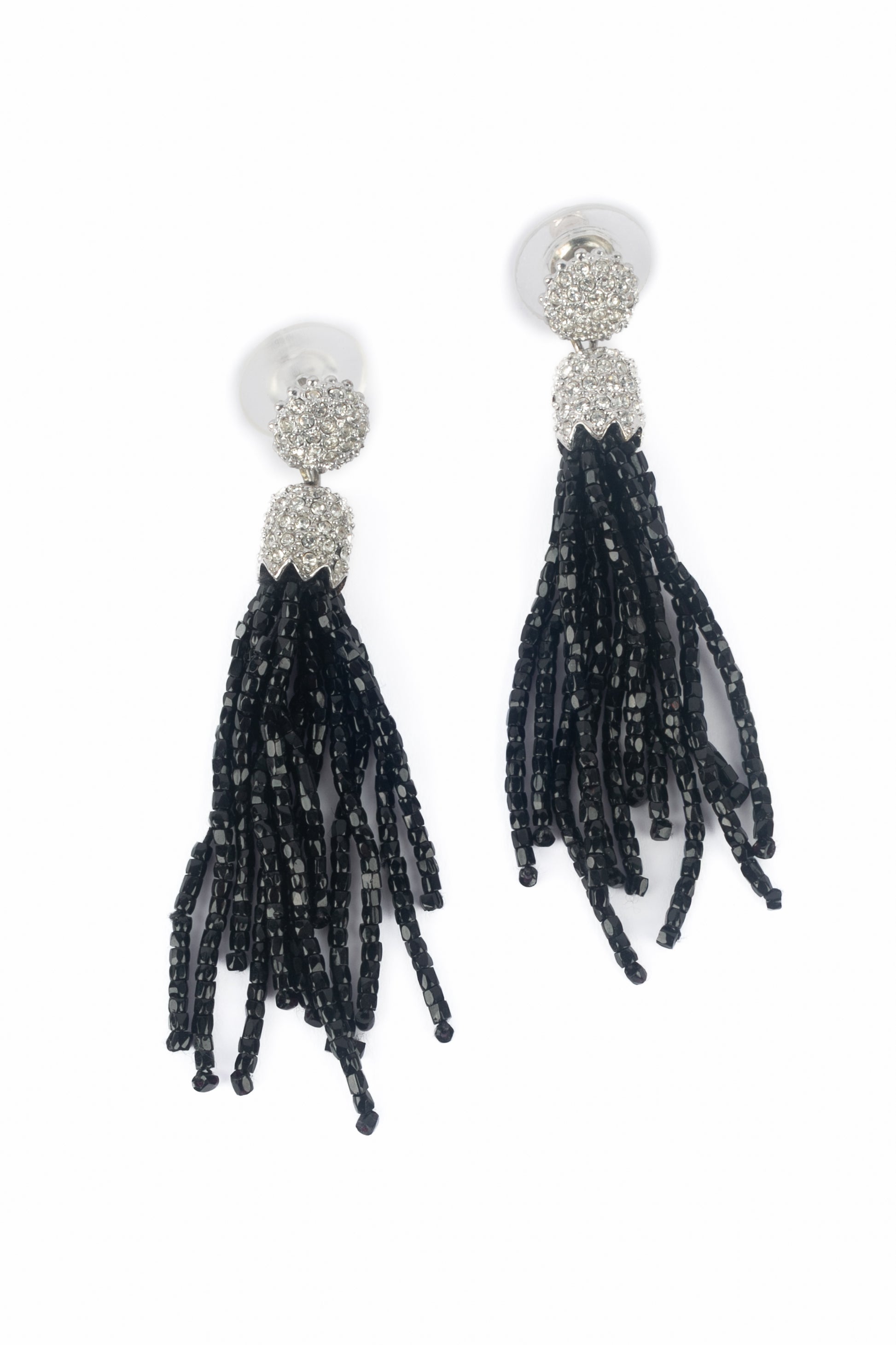 Boucles d'oreilles noires Dior