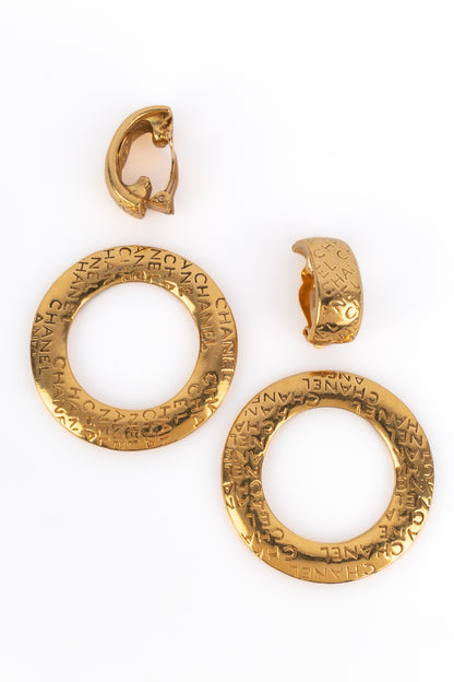 Boucles d'oreilles créoles Chanel 1980's