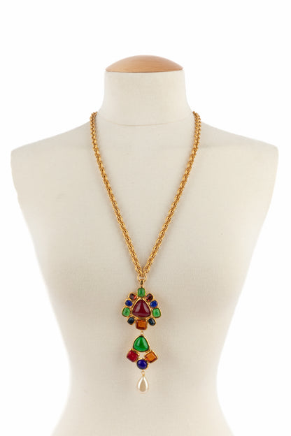 Collier pendentif Chanel 1990's