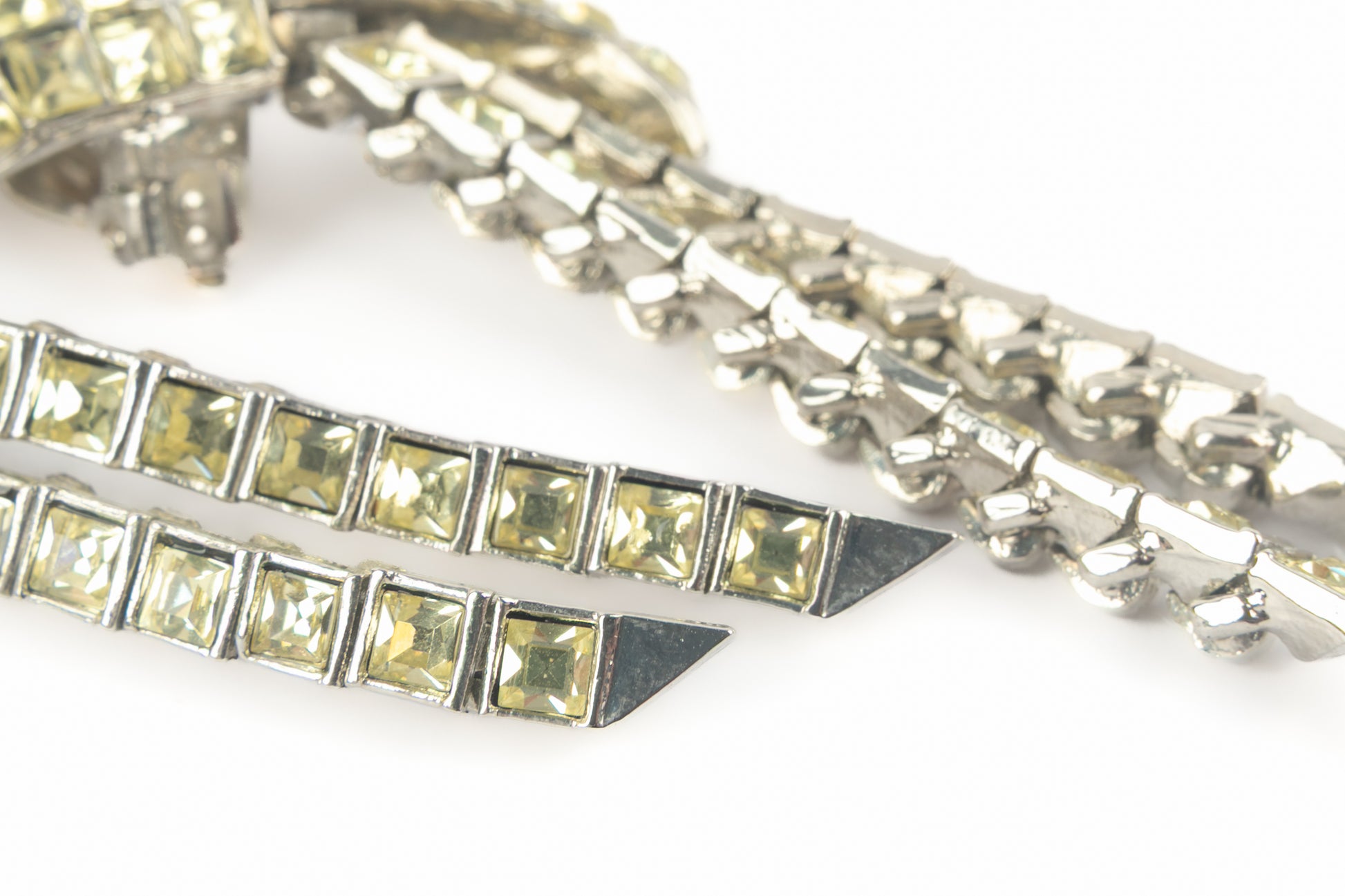 Boucles d'oreilles strass 1950's