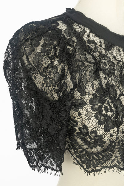 Haut en dentelle noire Dolce&Gabanna