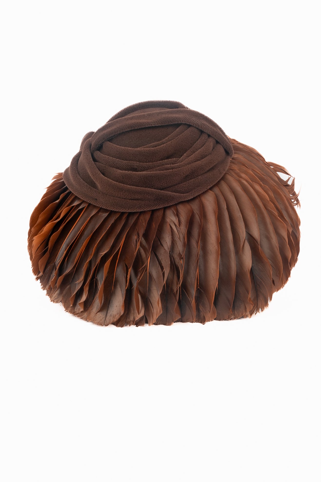 Chapeau vintage en plumes