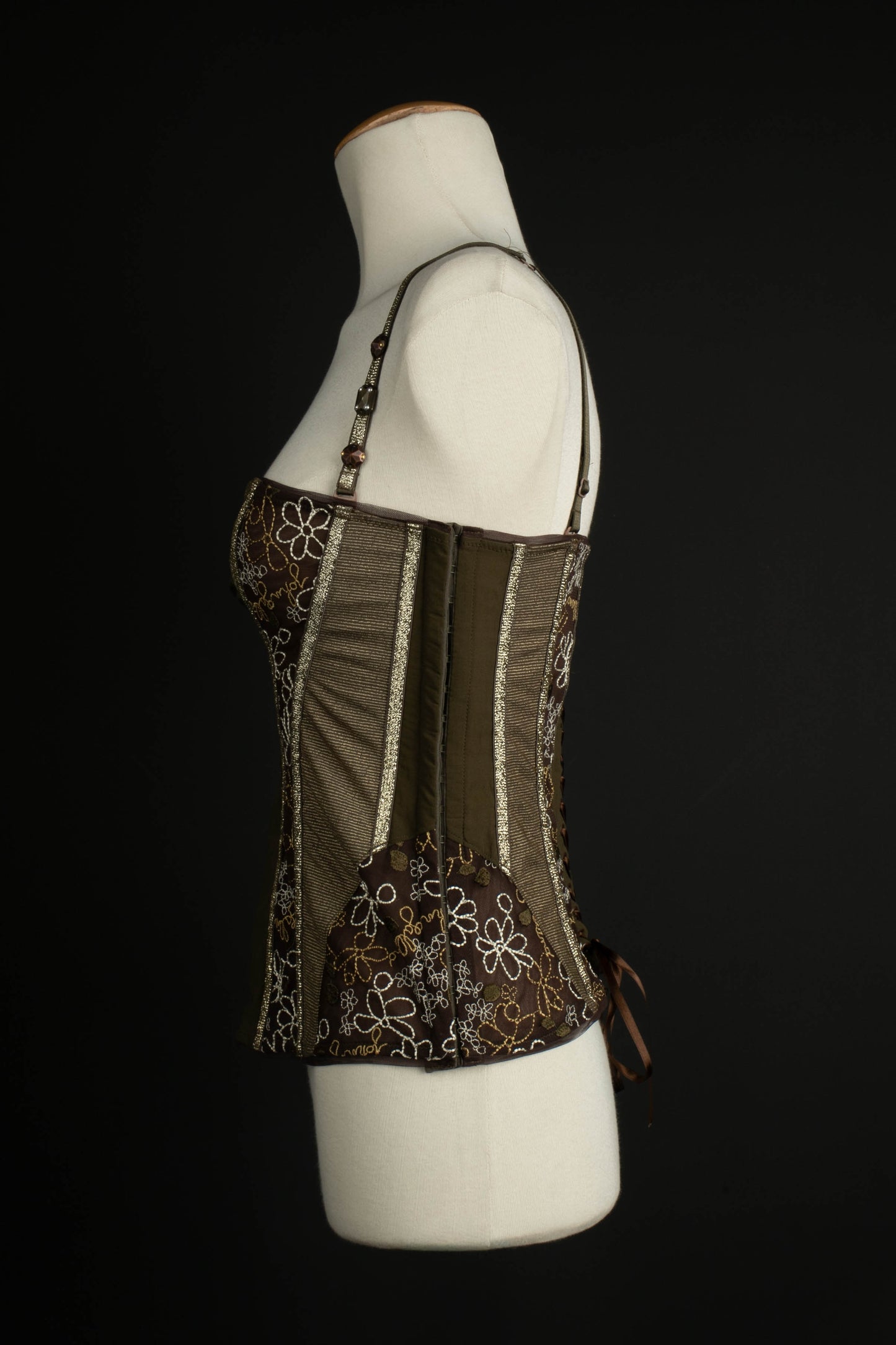 Haut bustier vert John Galliano 