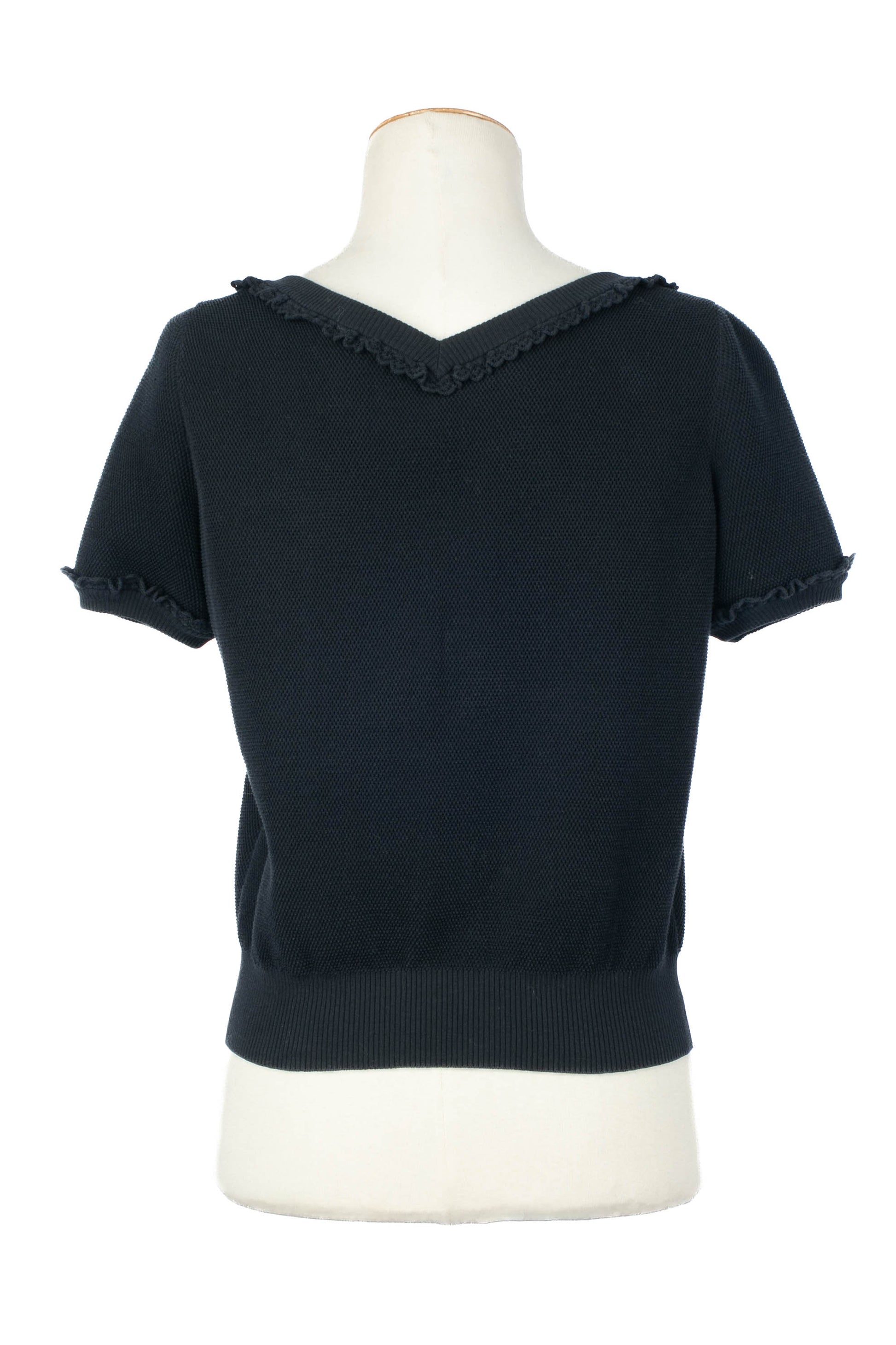 Haut en coton bleu Chanel 