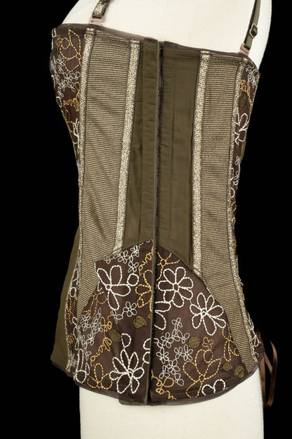 Haut bustier vert John Galliano 