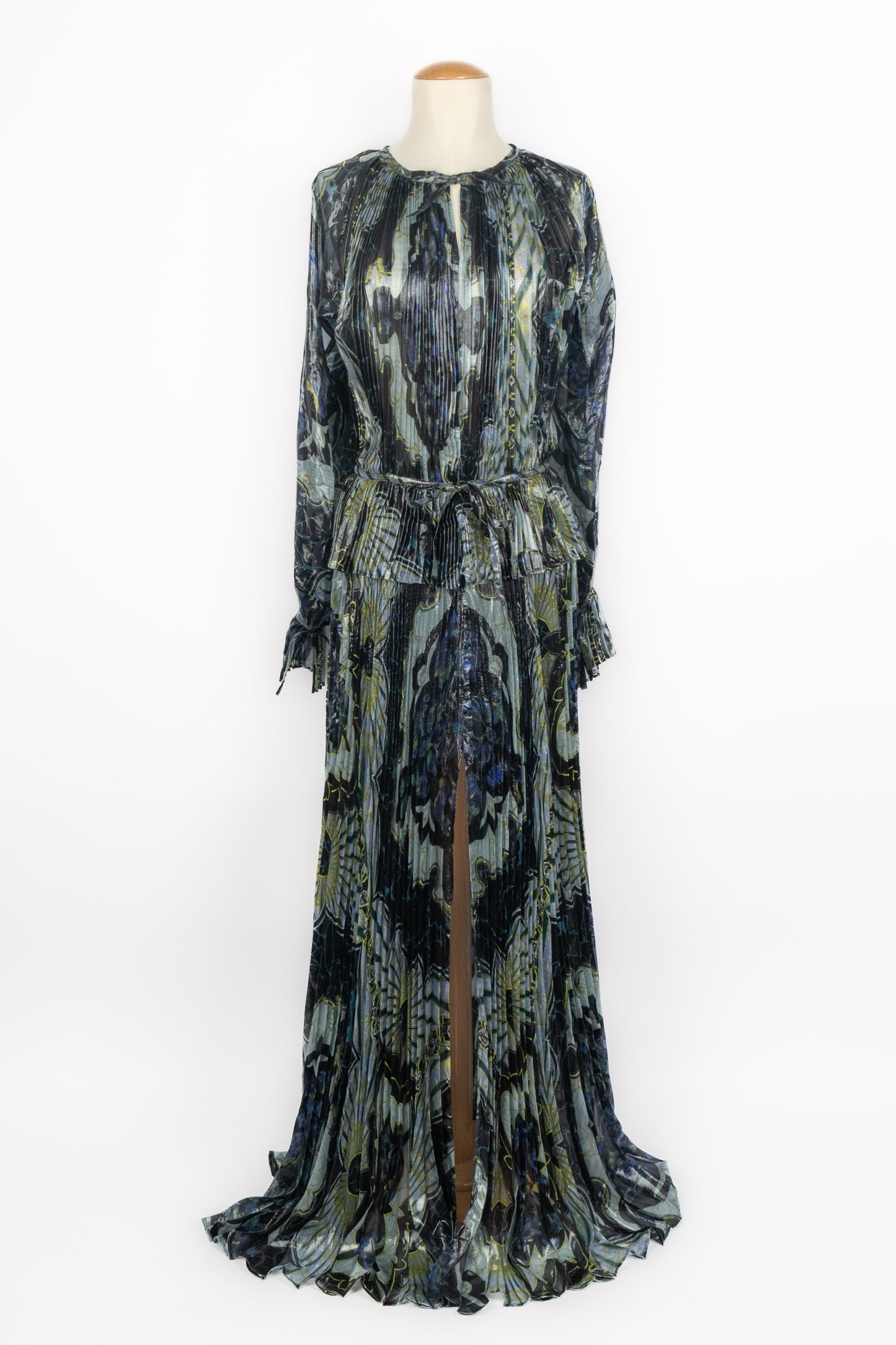 Robe en soie plissée Pucci