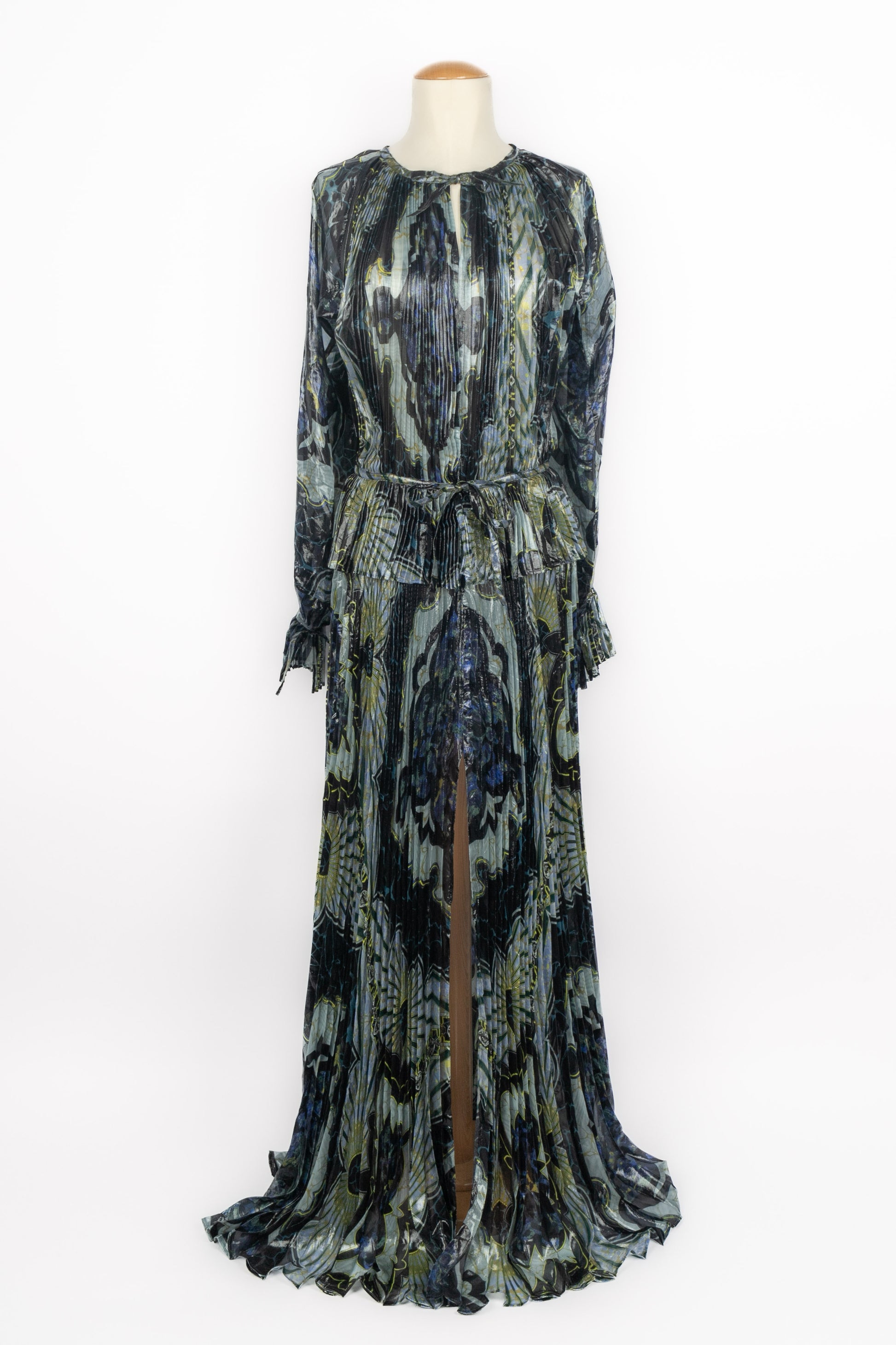 Robe en soie plissée Pucci