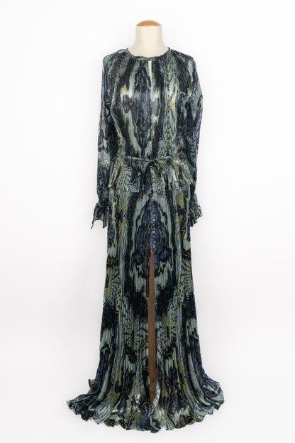 Robe en soie plissée Pucci