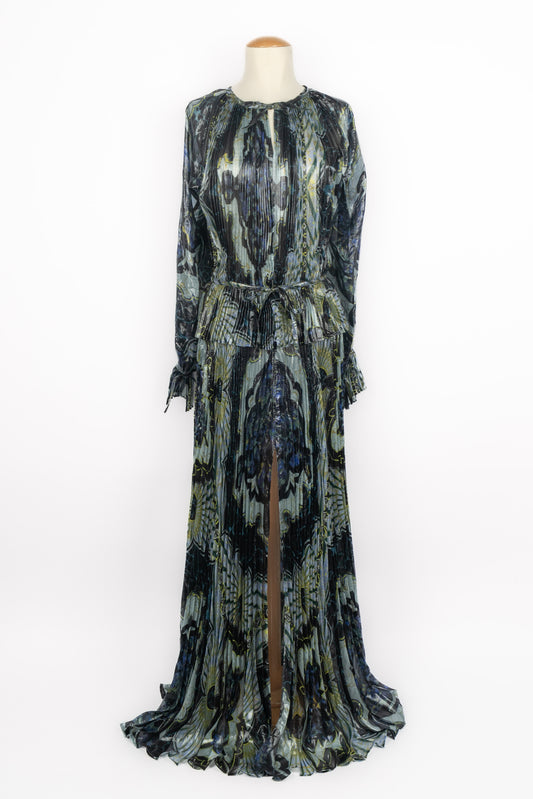 Robe en soie plissée Pucci