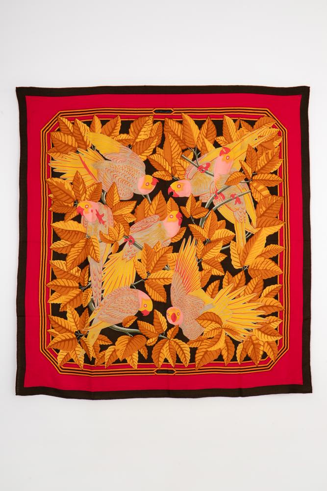 Foulard en cachemire "Les Perroquets" Hermès