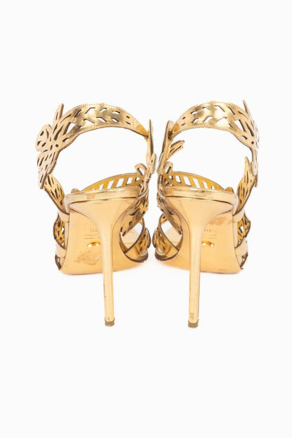 Escarpins en cuir doré Sergio Rossi