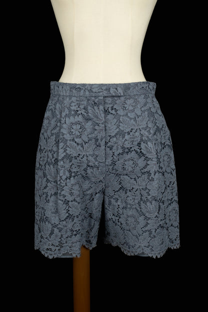 Short en dentelle bleue Valentino 