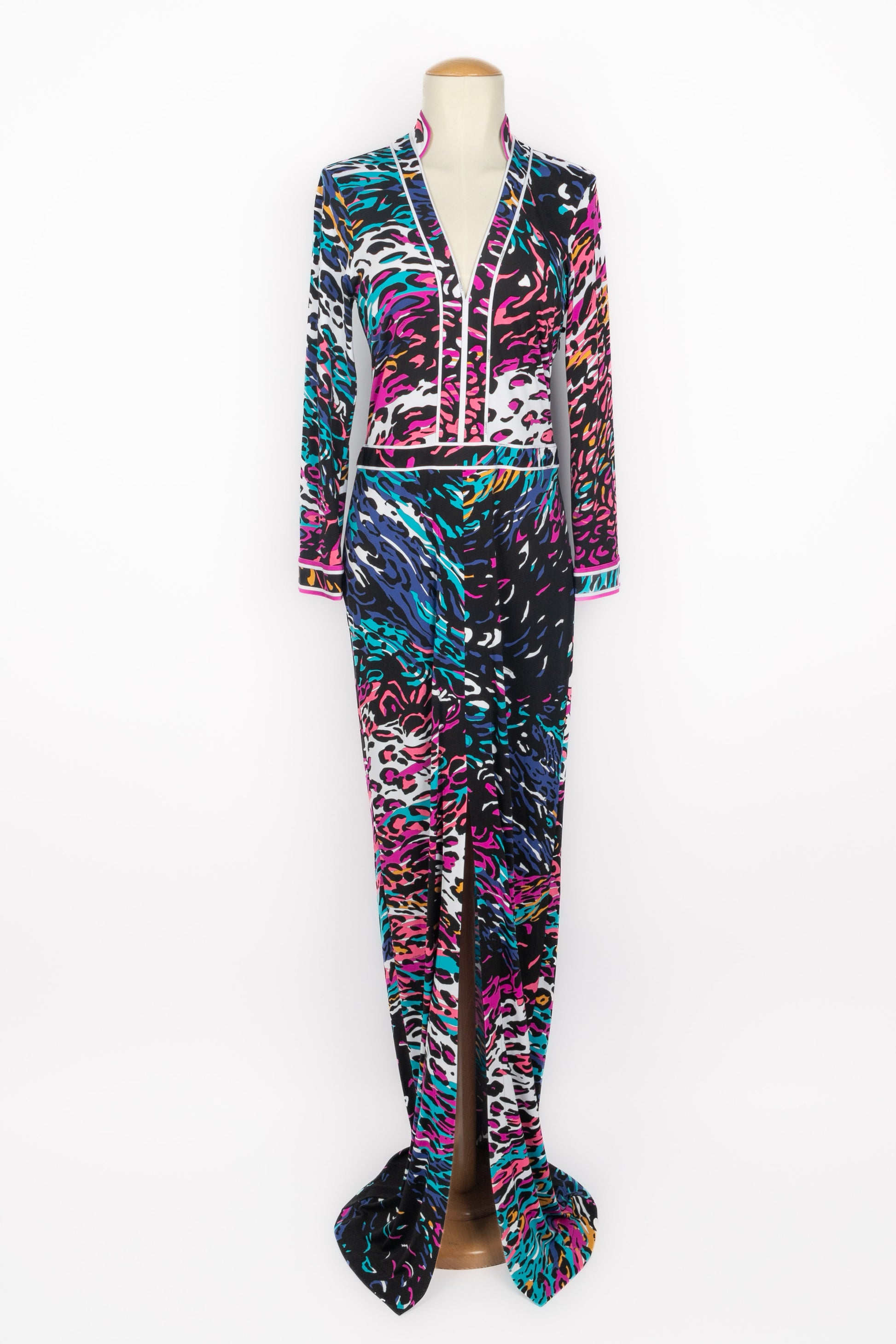 Longue robe panthère Léonard